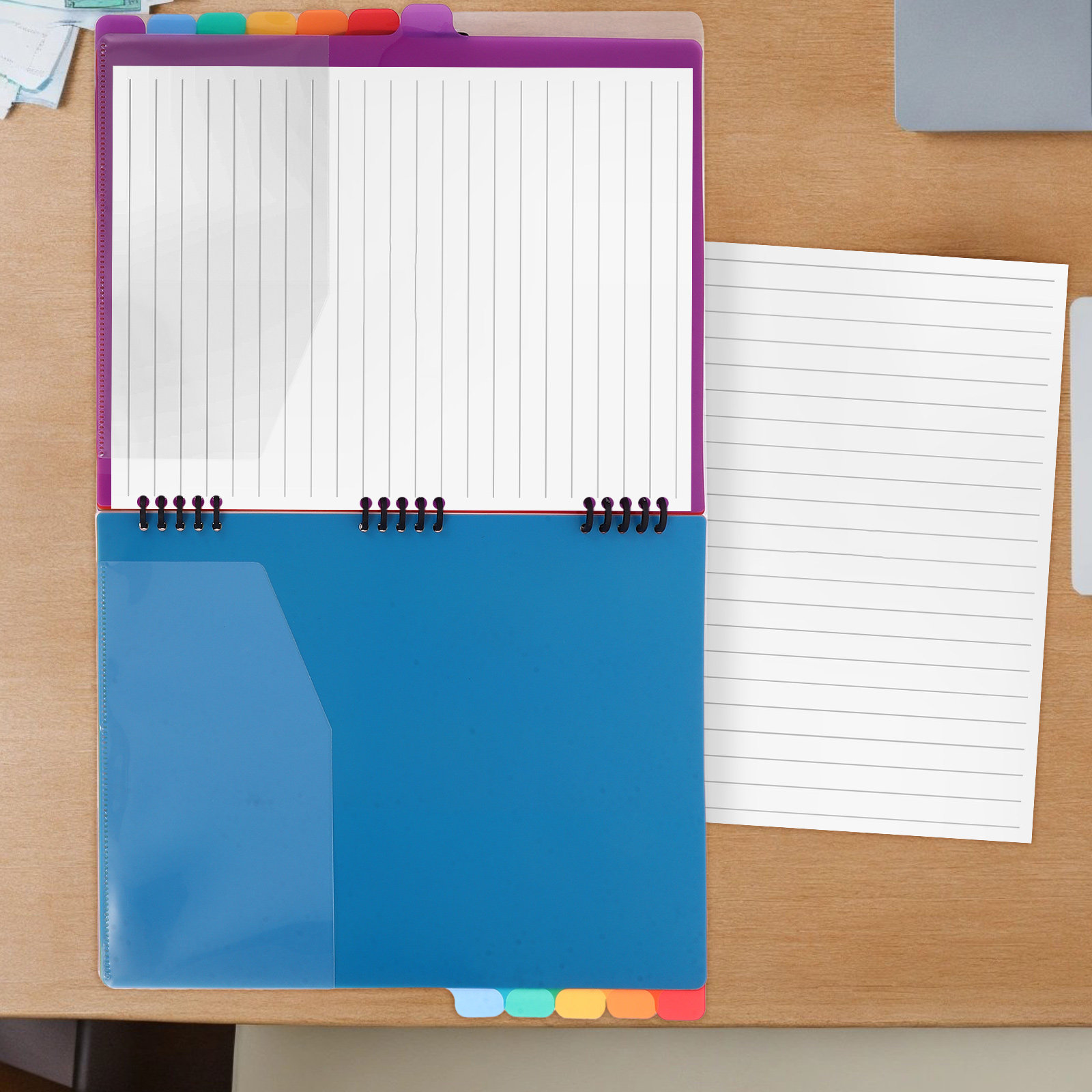 Tab Divider A4 - مجلد منظم مستندات A4 مع فواصل