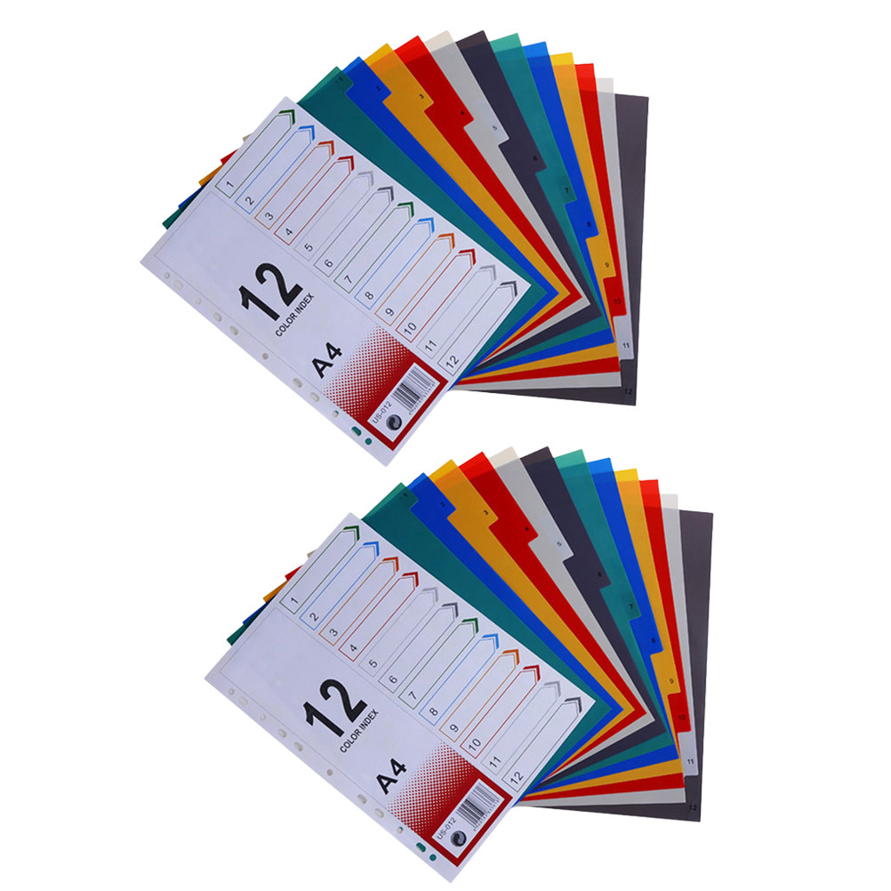 Tab Divider A4 - قطعتان من فواصل الأوراق العريضة الإضافية