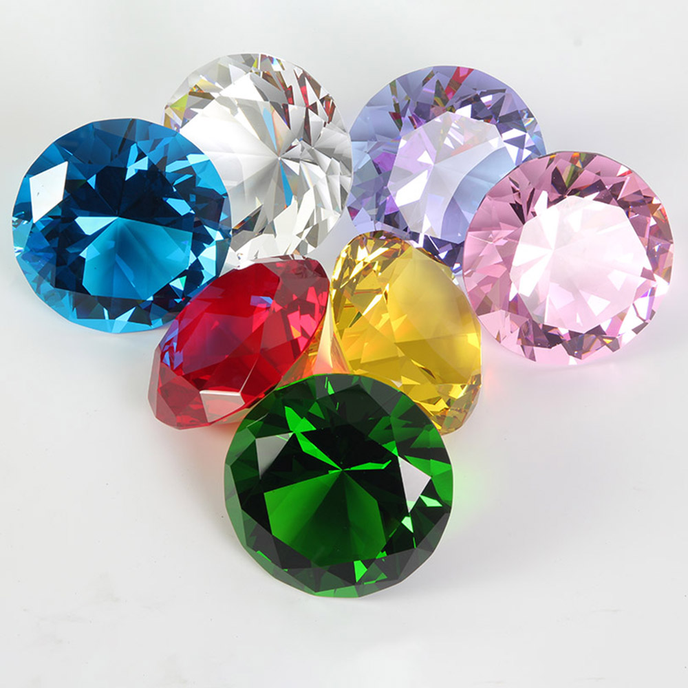 10 ألوان كريستال الماس على شكل - مراجعة Paper Weight Crystal وسعره
